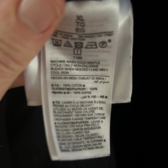 Old Navy Black Long Sleeve V-Neck Cotton Top XL - Picture 4 of 4